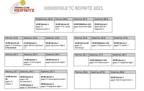 Heimspiele Saison 2021